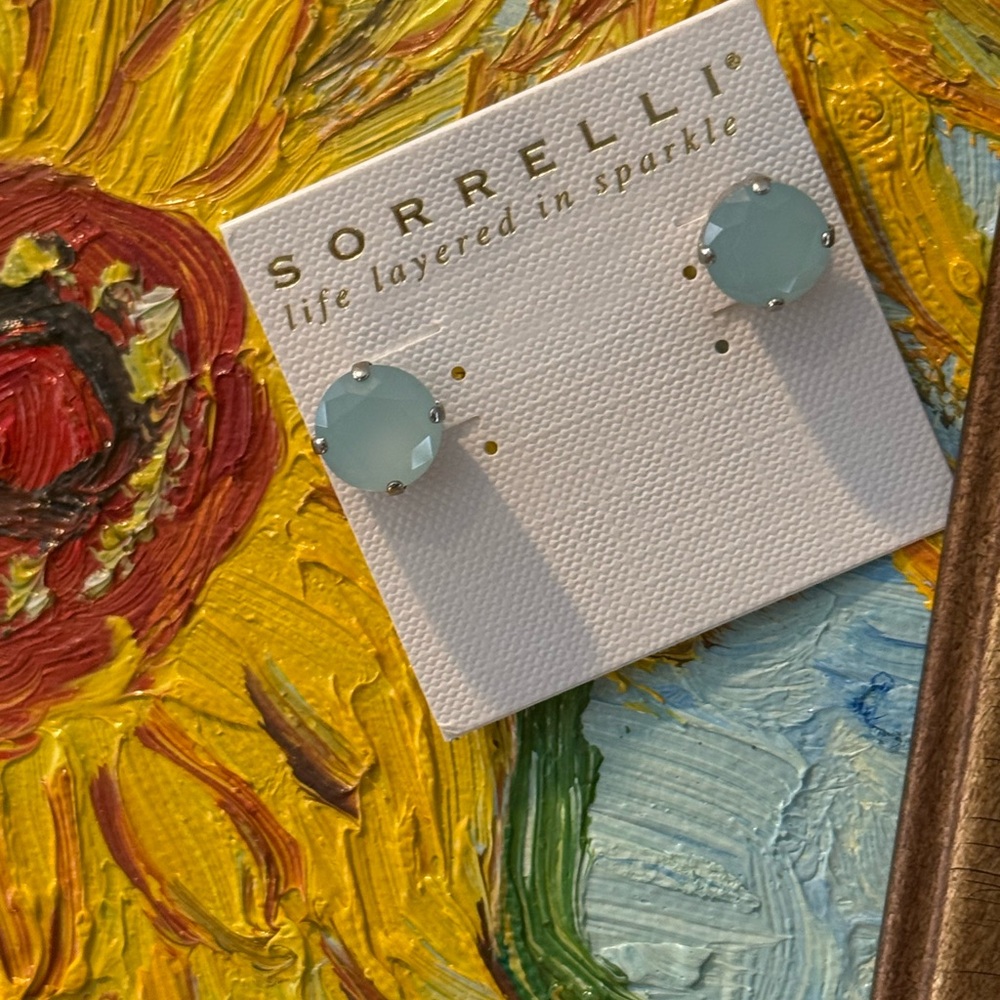 Sorrelli Pacific Opal silver metal Stud Earrings